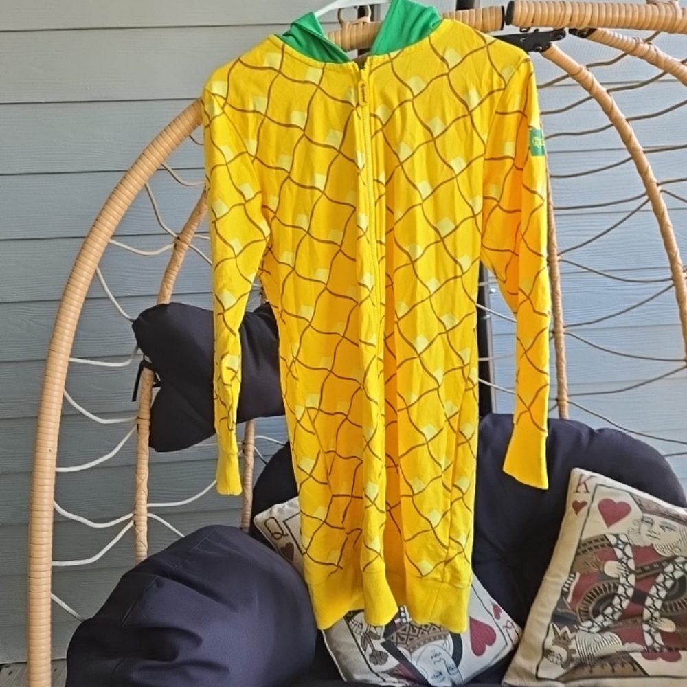 Tipsy Elves Full Length Medium Sweater Full Zip Pineapple With Hood
